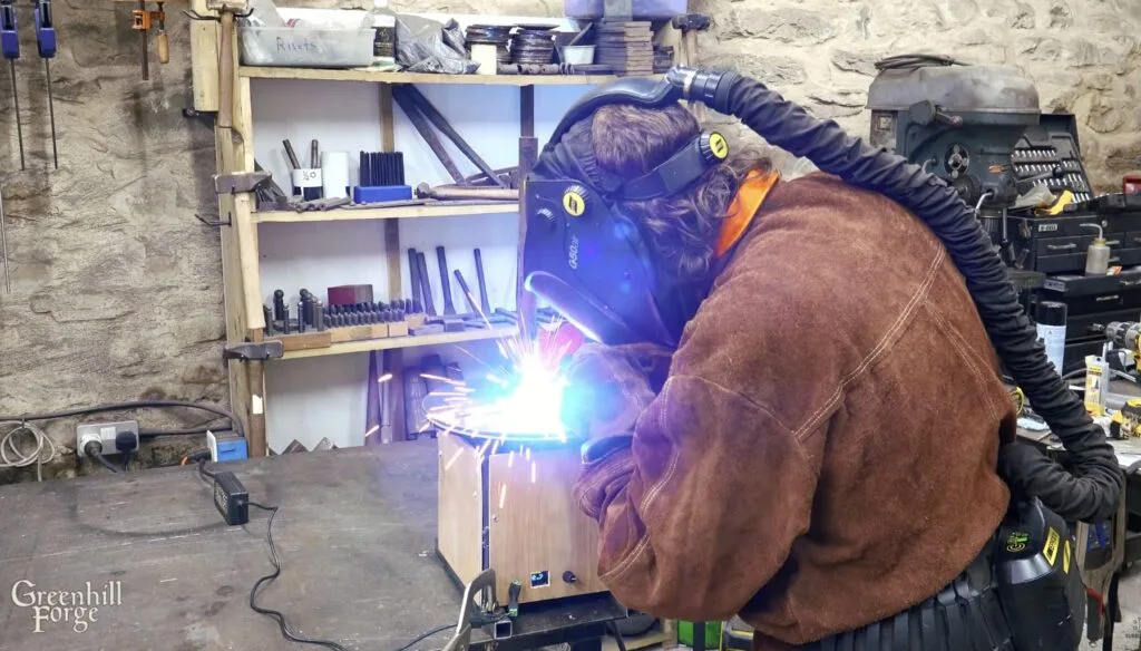 This custom motorized turntable makes welding easier